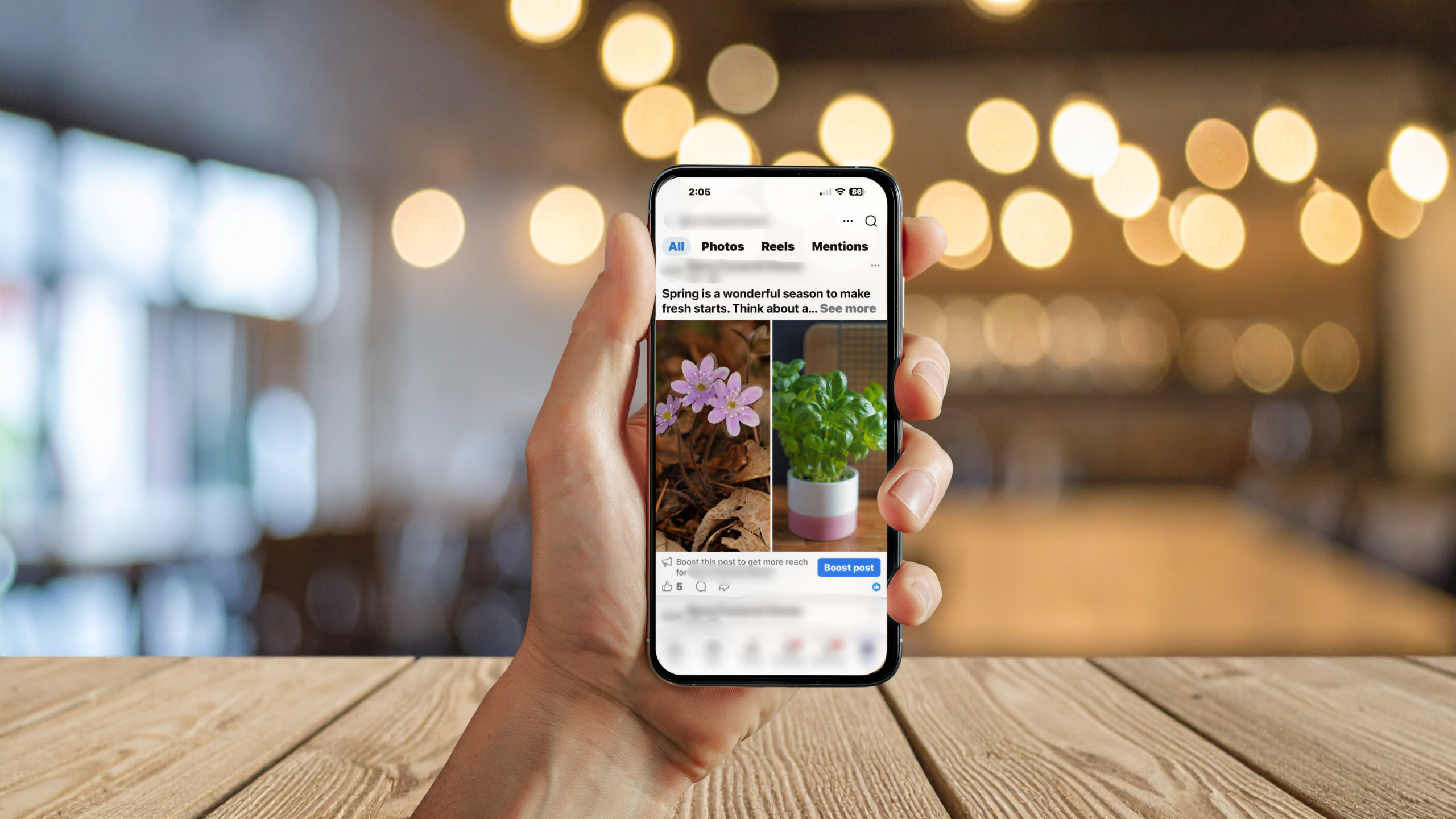FAC Marketing Facebook post displayed on a phone