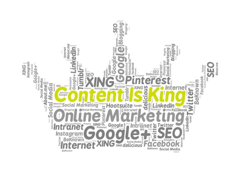 Content is King marketing word cloud
